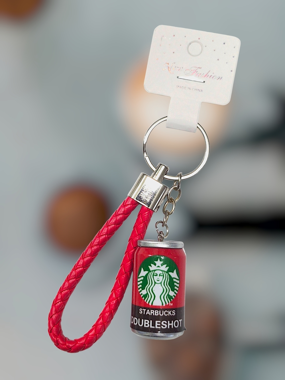 Starbucks Braided Keychain - Red